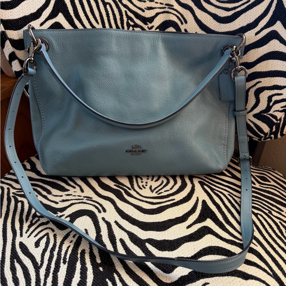 Coach Blue Leather Shoulder Bag